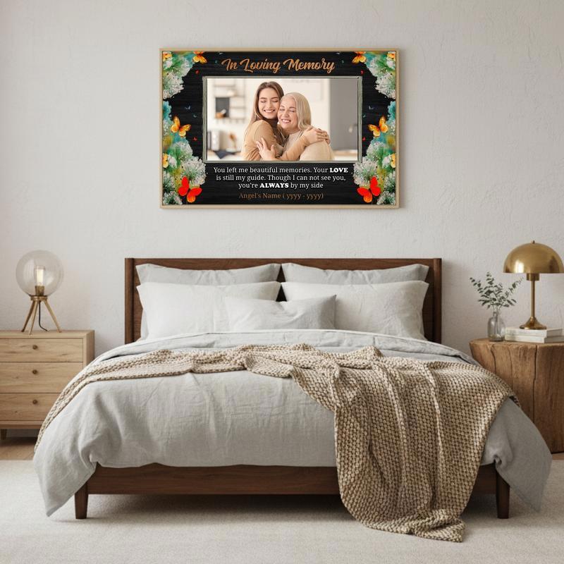Forever In Loving Memory Butterfly Custom Memorial Canvas