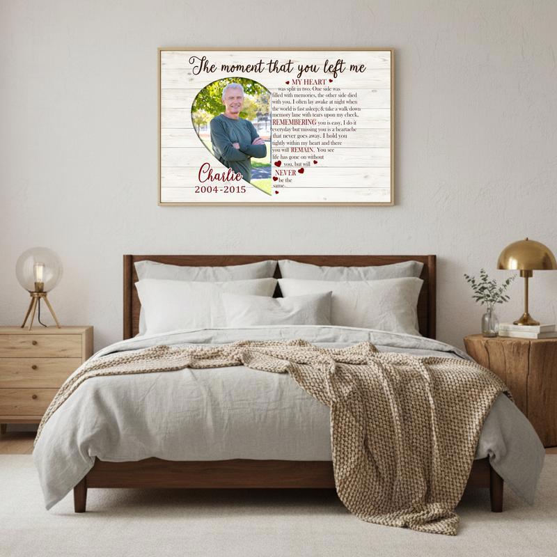 Forever In Our Hearts - Personalized Dad Remembrance Canvas