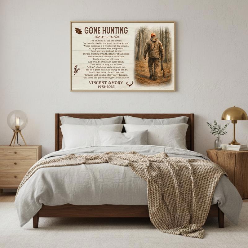 Forever In The Wild - Personalized Hunter Loss Keepsake Canvas