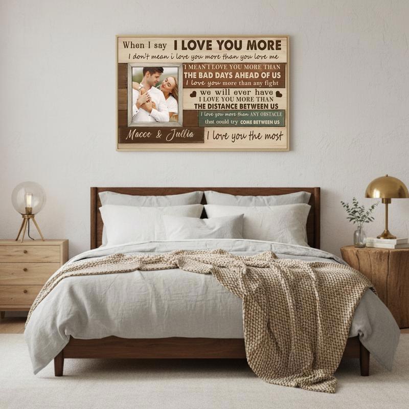 Heartfelt Message Photo Canvas - Personalized Couple Keepsake