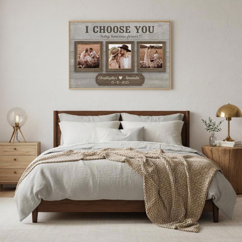 'I Choose You' Proposal Photo Collage Gift For Couples Canvas