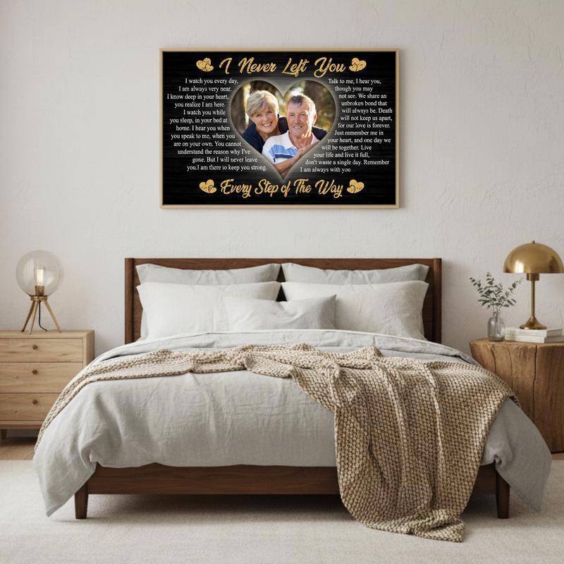 "I Never Left You" Personalized Comfort Photo Memory Canvas