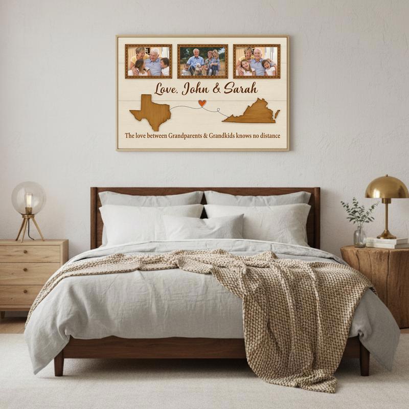 Love Between Grandparents & Grandkids - Long Distance Canvas