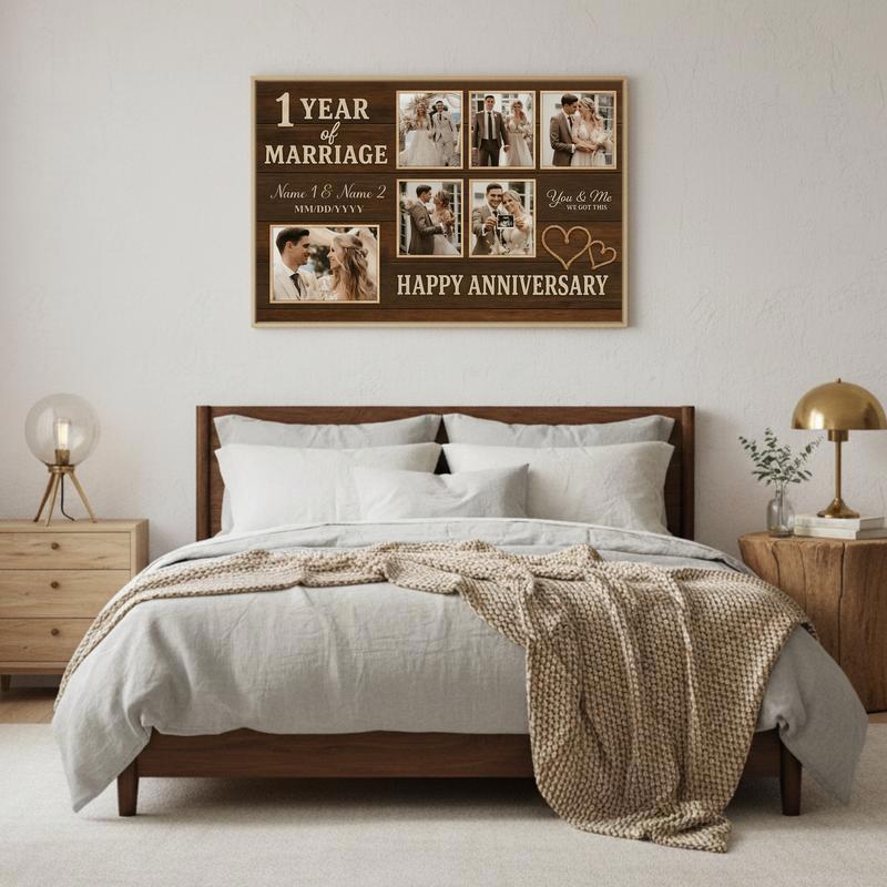 Milestone 1 Year Personalized Photo Collage Keepsake Canvas