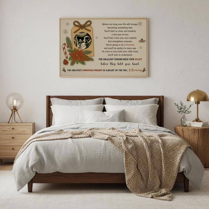 "Our Christmas Miracle" Personalized Ultrasound Gift Canvas