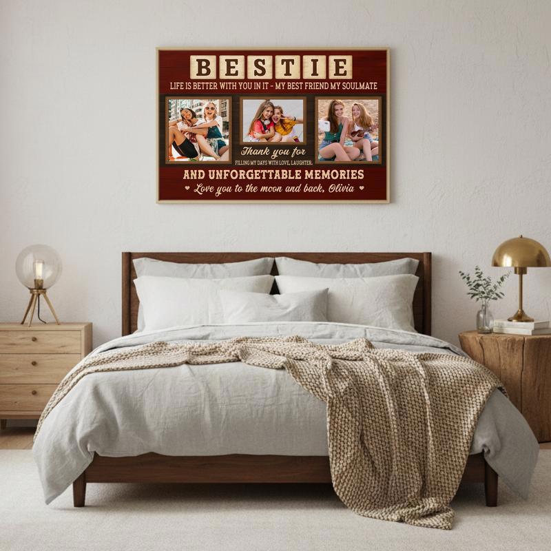 Personalized Best Friend Canvas - Unique Gift For Bestie Birthday