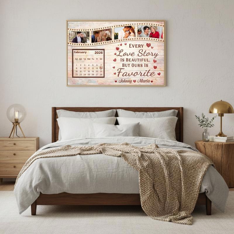 Personalized Couple Film Strip Photo Collage Valentine Canvas Canvas