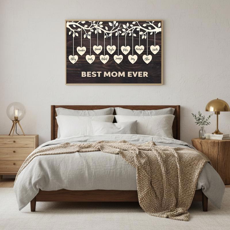 Roots of Love Personalized Family Tree Canvas for Mom