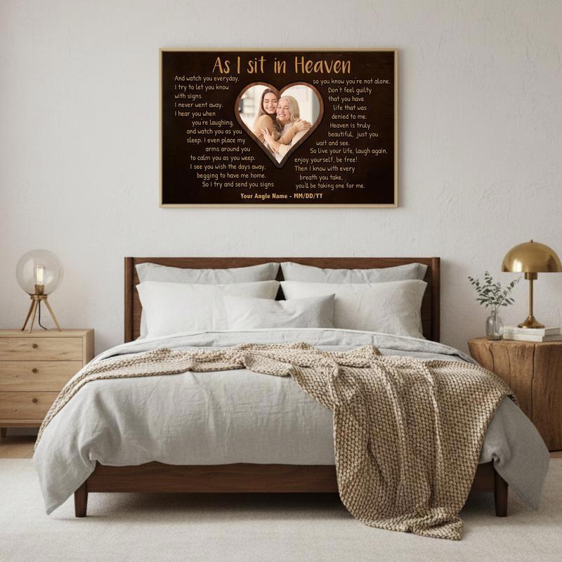 Personalized Poem Keepsake - "As I Sit In Heaven" Memorial Canvas