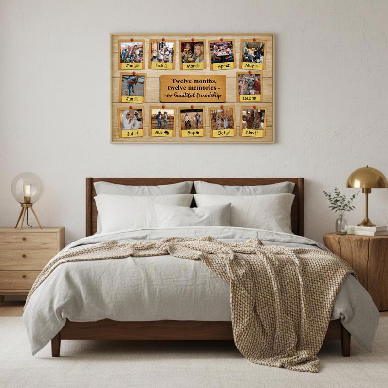 Personalized Rustic Keepsake Photo Collage For Bestie Canvas