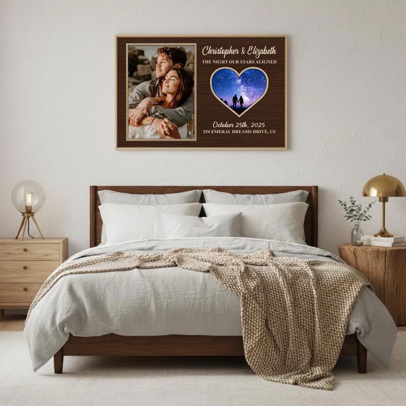 Personalized Star Map For Couples - Our Stars Aligned Canvas