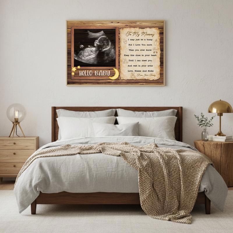 Baby's First Photo Custom Ultrasound Keepsake Canvas