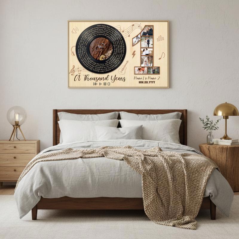 Personalized Valentine Gift - 1st Anniversary With Song Canvas
