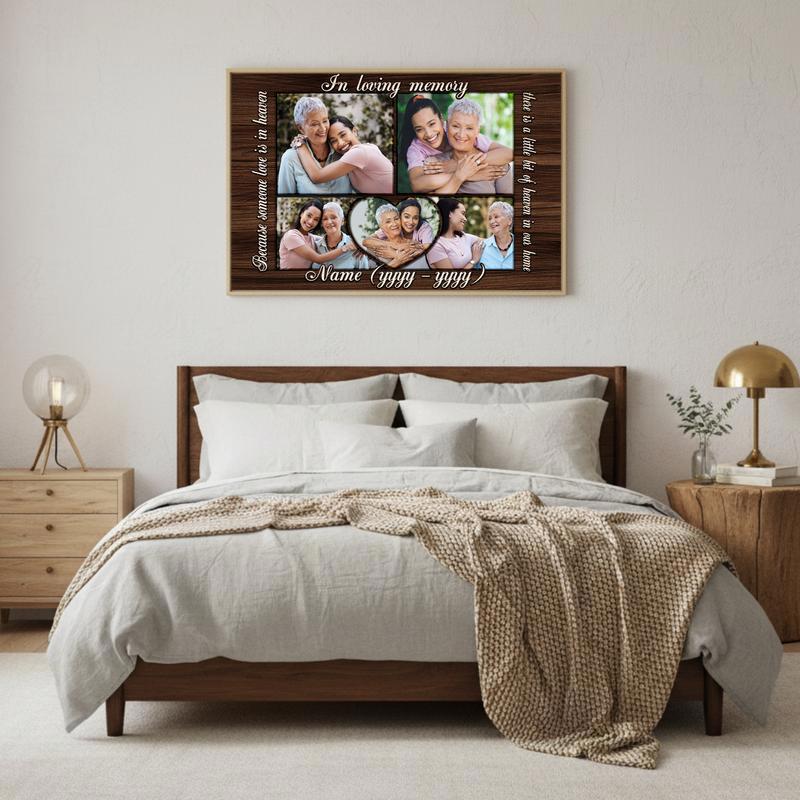 Remembered Forever - Personalized Memorial Photo Canvas Print
