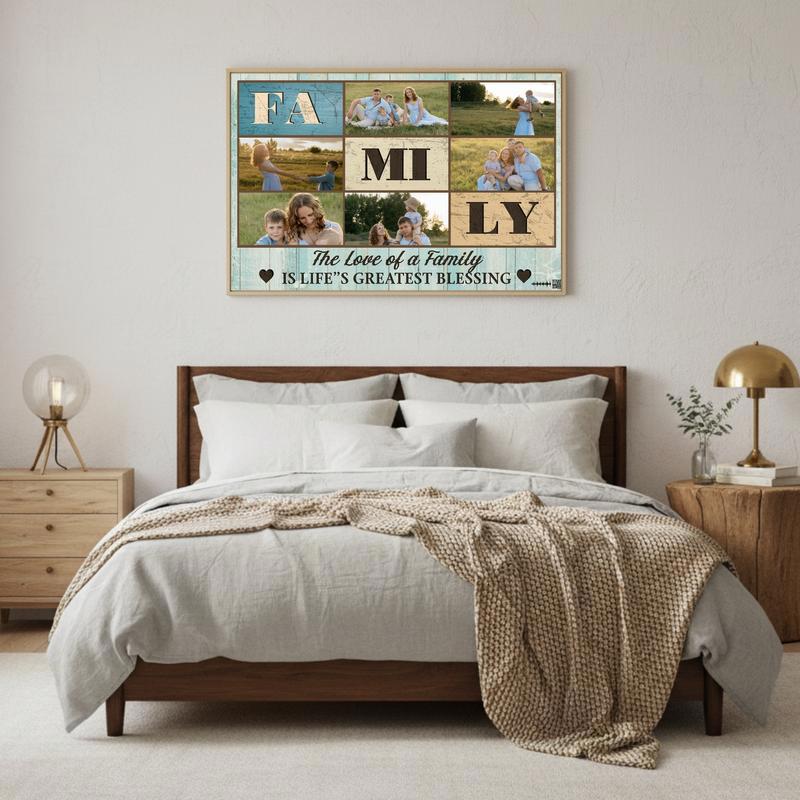 Personalized Photo Canvas Cherishing Family Love