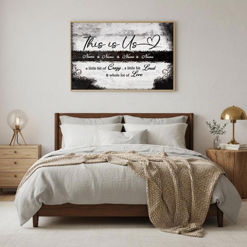 Rustic Legacy Personalized Family Name Canvas Art