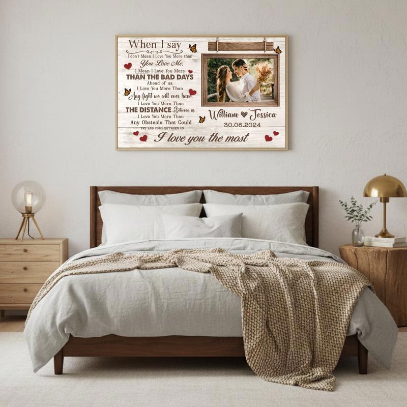 "When I Say I Love You More" Personalized Couple Canvas Print