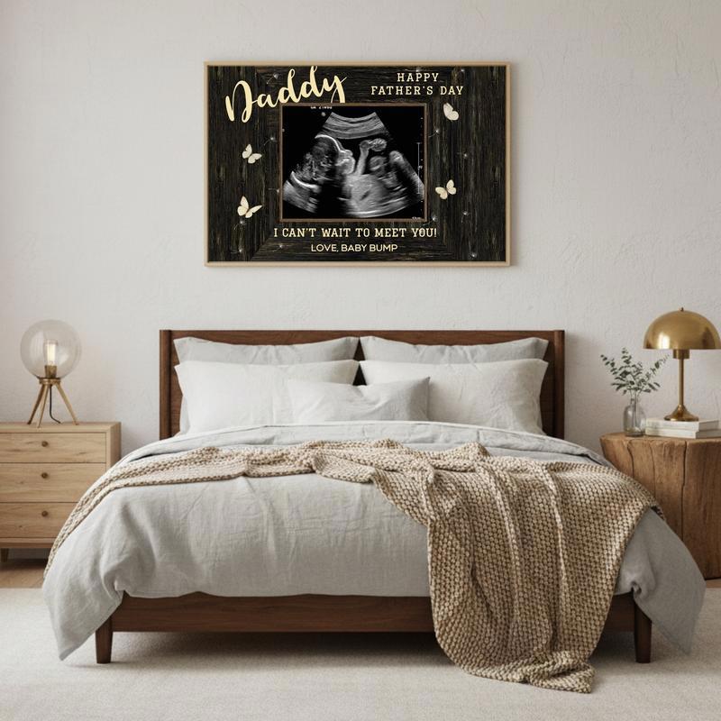 Your First Father's Day Ultrasound Keepsake Canvas
