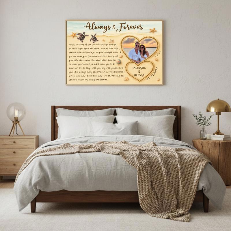 Your Sand & Sea Story - Personalized Wedding Keepsake Canvas