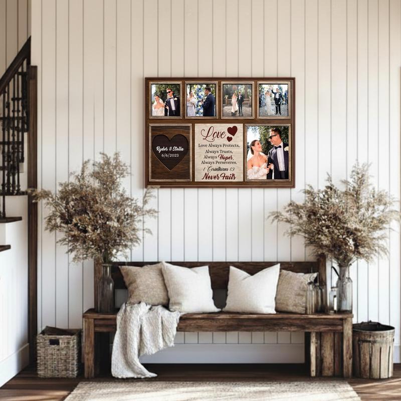 Cherish Your Vows - Personalized Bible Verse Wedding Photo Canvas