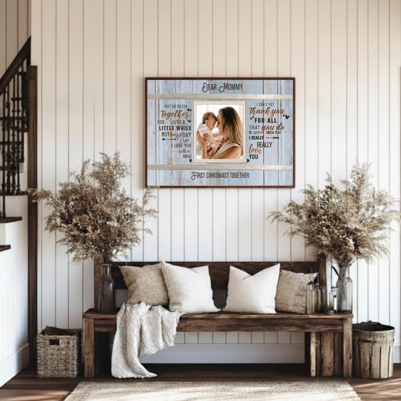 Baby's First Christmas Custom Mommy Canvas Gift