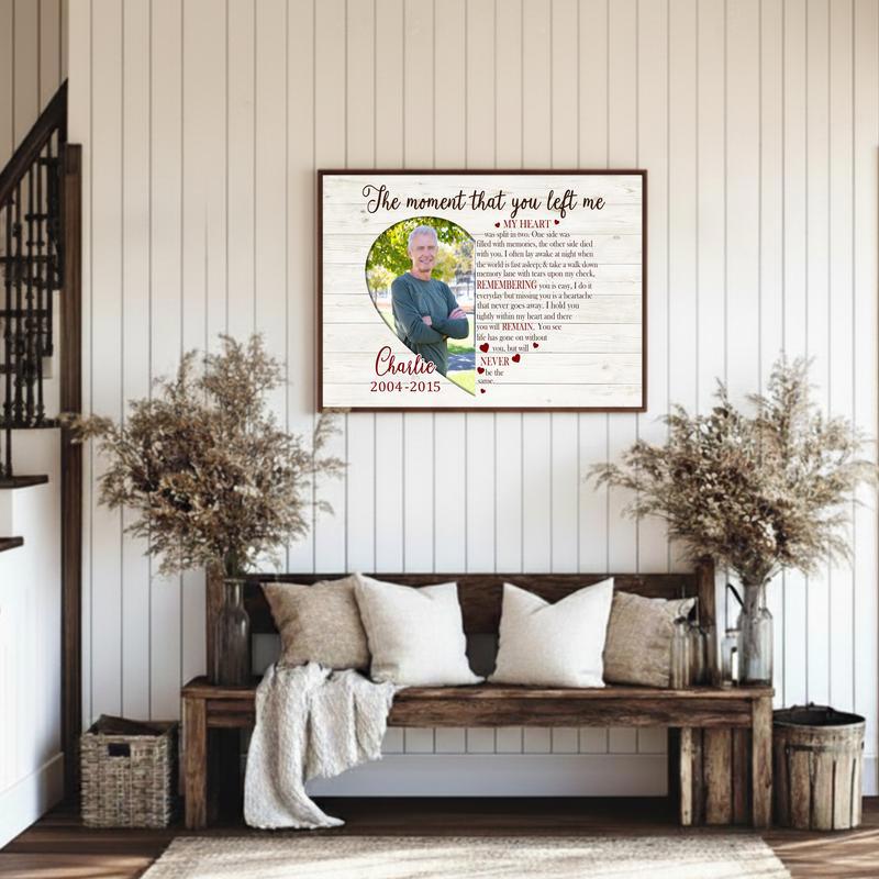 Forever In Our Hearts - Personalized Dad Remembrance Canvas