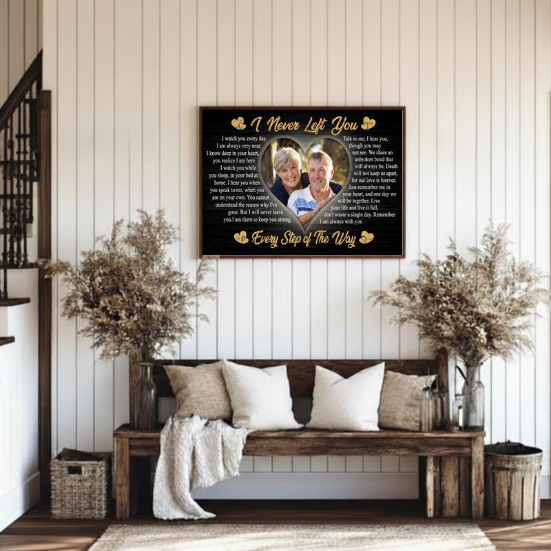 "I Never Left You" Personalized Comfort Photo Memory Canvas