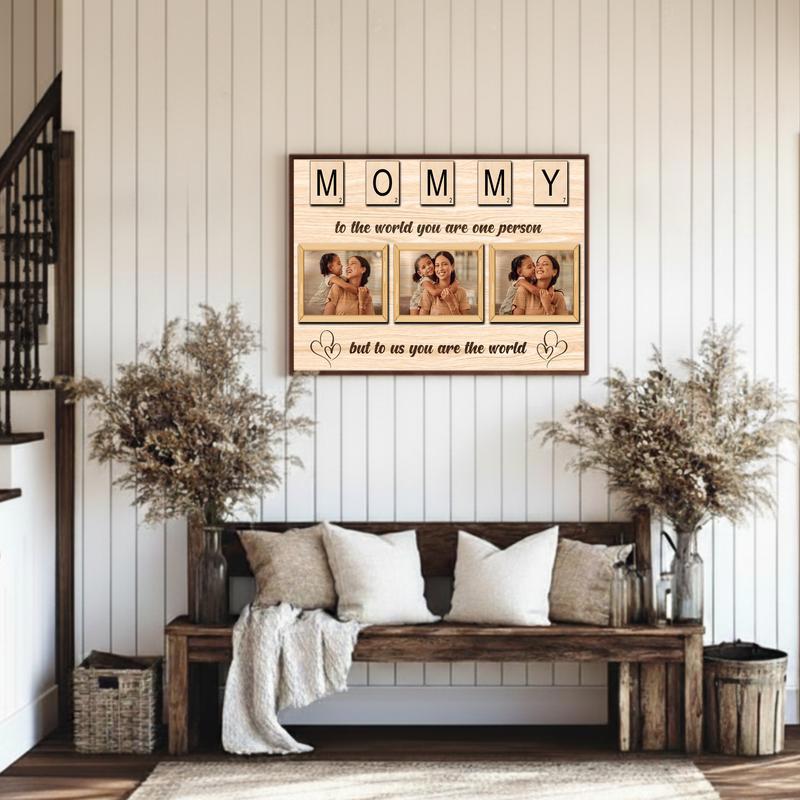 Scrabble Sentimental Photo Canvas for Mom