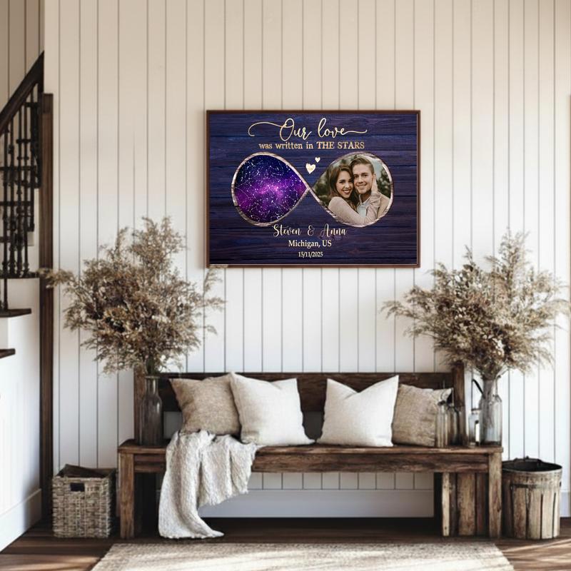 Our Love Was Written In The Stars - Custom Star Map Couple Canvas