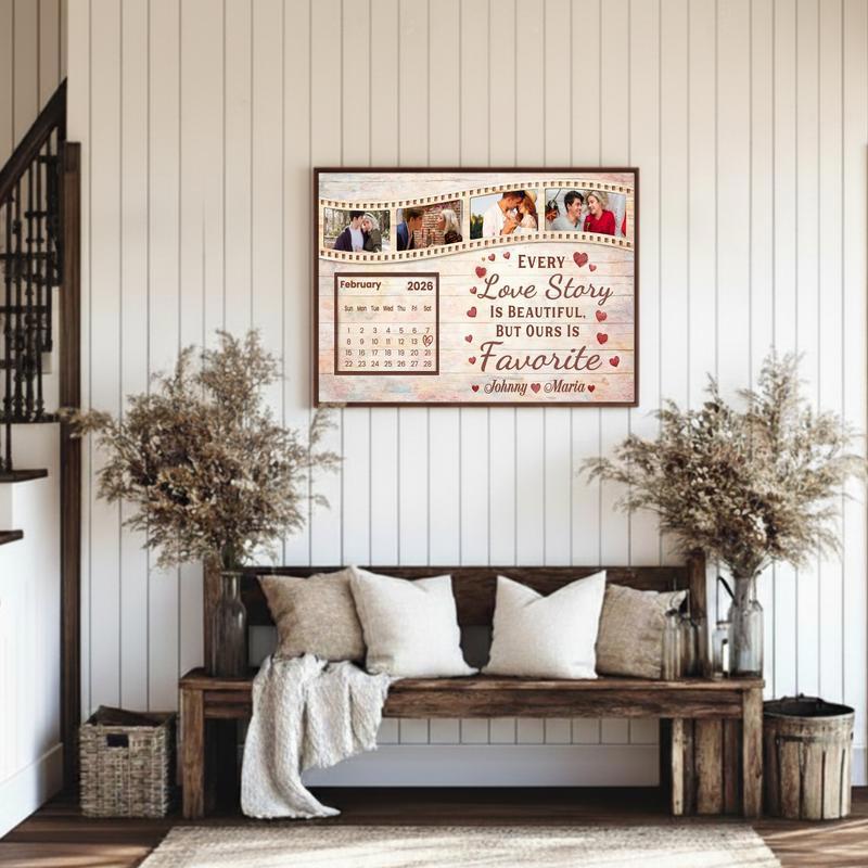 Personalized Couple Film Strip Photo Collage Valentine Canvas Canvas