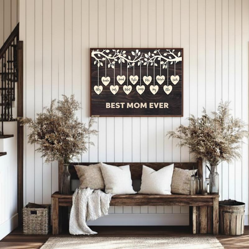 Roots of Love Personalized Family Tree Canvas for Mom