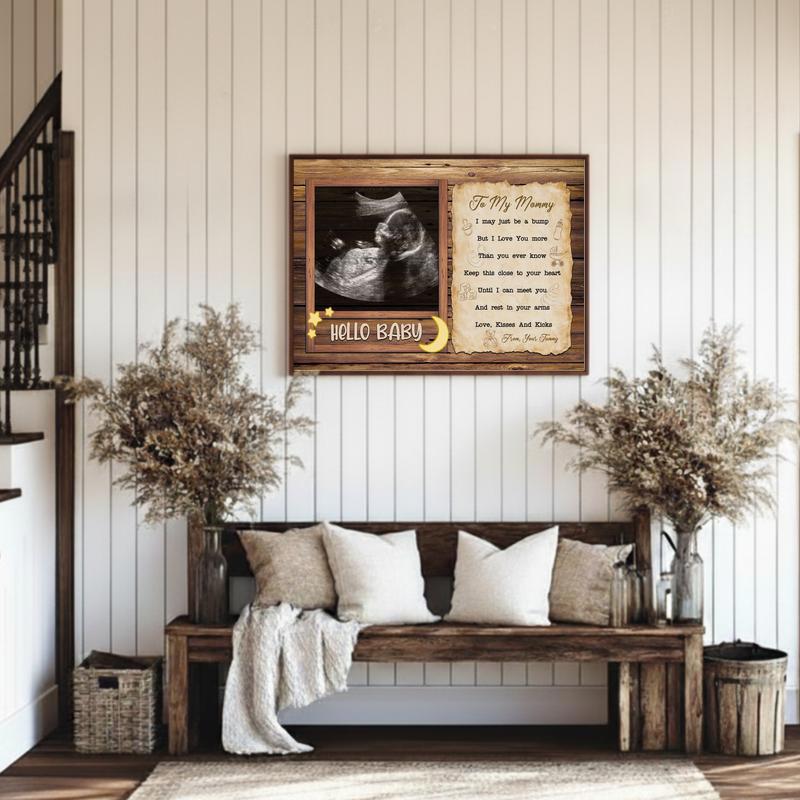 Baby's First Photo Custom Ultrasound Keepsake Canvas