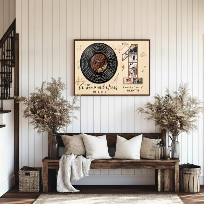 Personalized Valentine Gift - 1st Anniversary With Song Canvas