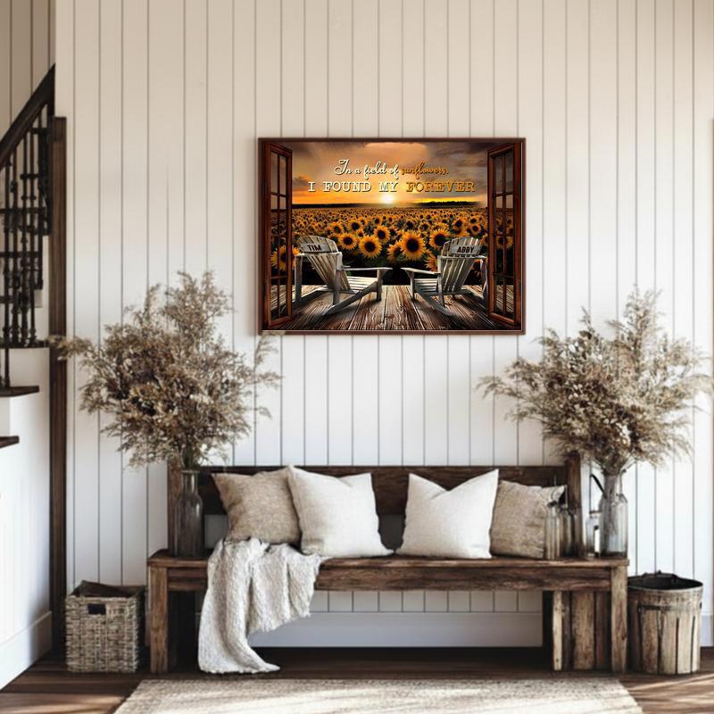 Love Blooms, Found My Forever Sunflower Canvas Gift