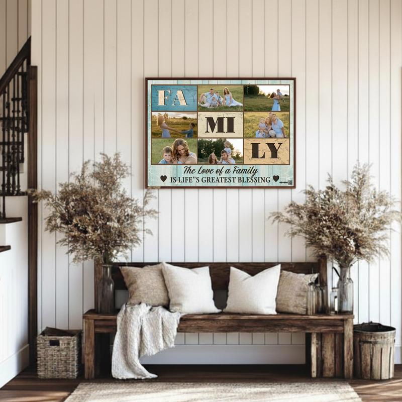 Personalized Photo Canvas Cherishing Family Love