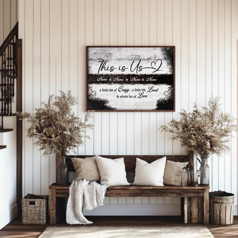 Rustic Legacy Personalized Family Name Canvas Art