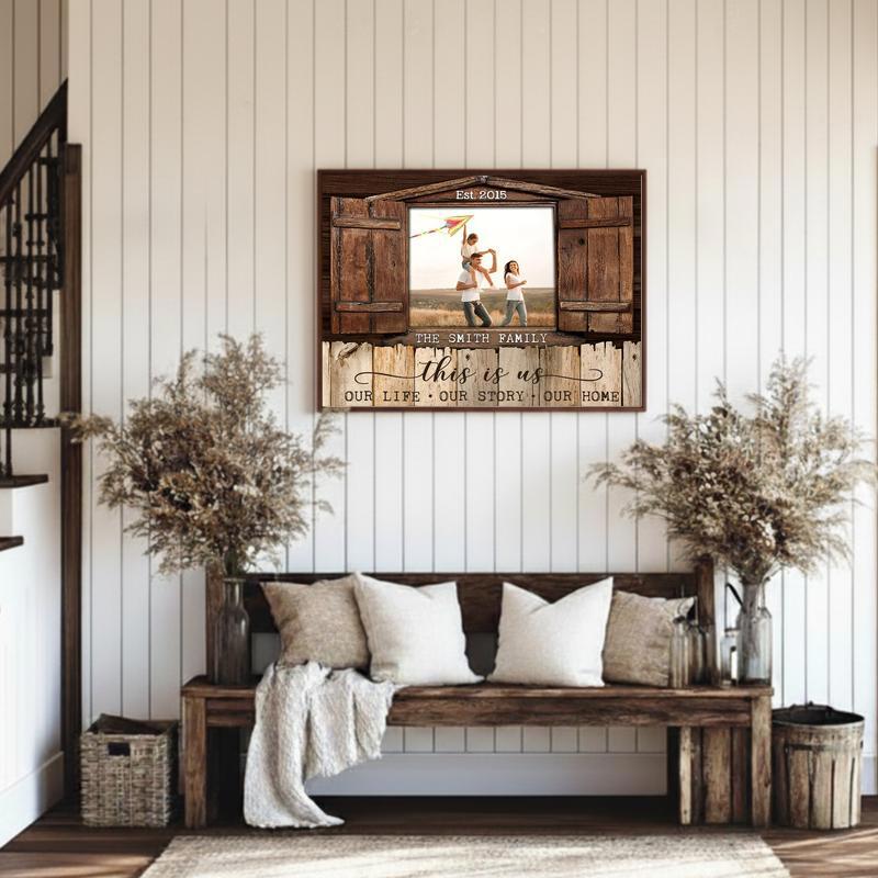 Window of Love Personalized This Is Us Family Photo Canvas