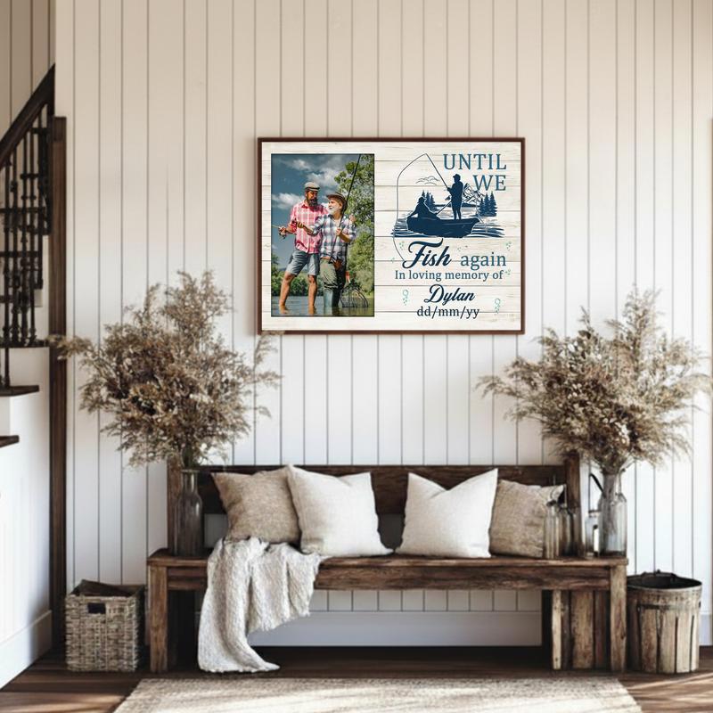 Until We Fish Again - Personalized Fishing Memorial Canvas