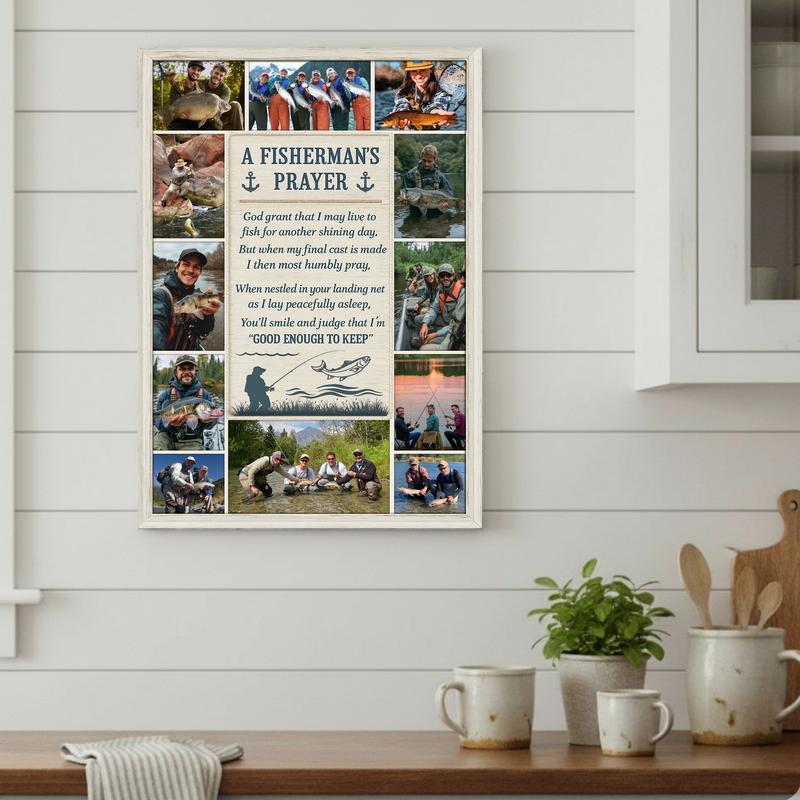 Capture Every Catch - Personalized Fishing Prayer Photo Art Canvas