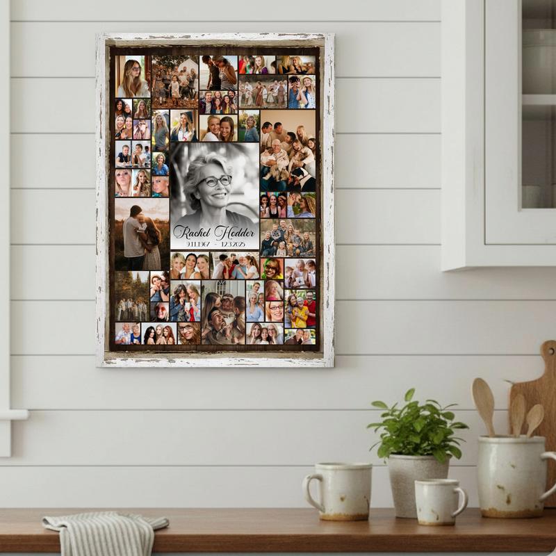 Celebration Of Life - Custom Mom Memorial Photo Collage Canvas