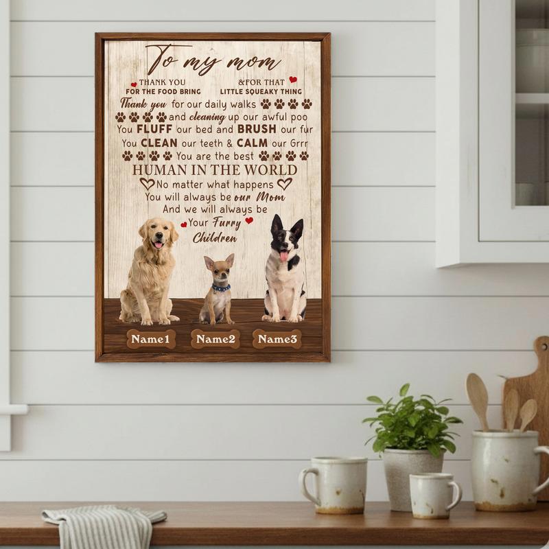 Custom Dog Mom Photo Canvas - Unique Mother's Day Gift
