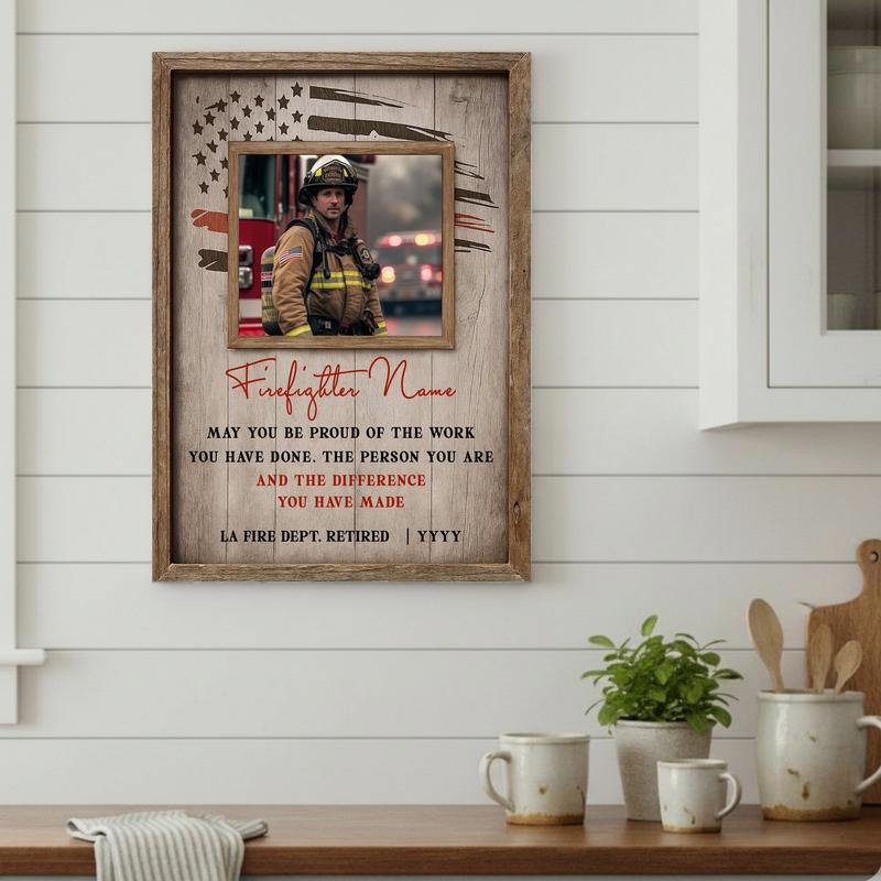 Retired Firemen & Chiefs Gift - Firefighter Retirement Canvas