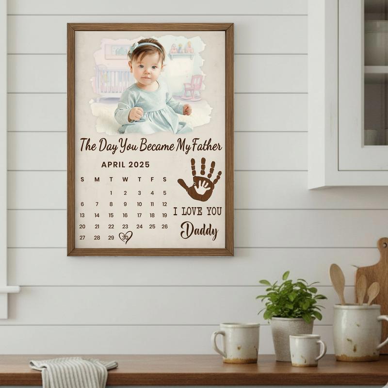 The Day You Became Daddy Personalized Canvas - First Father's Day
