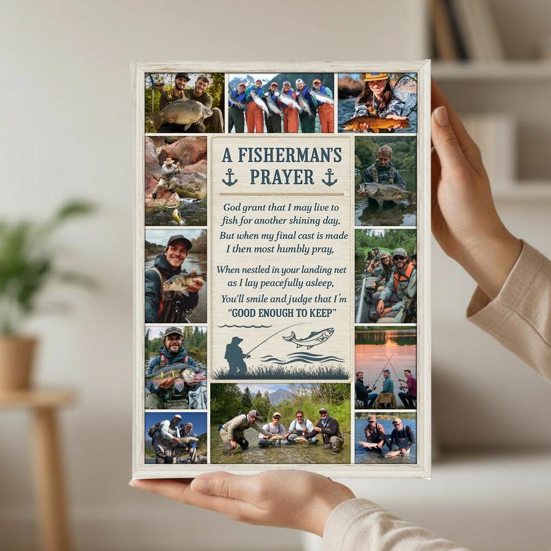 Capture Every Catch - Personalized Fishing Prayer Photo Art Canvas