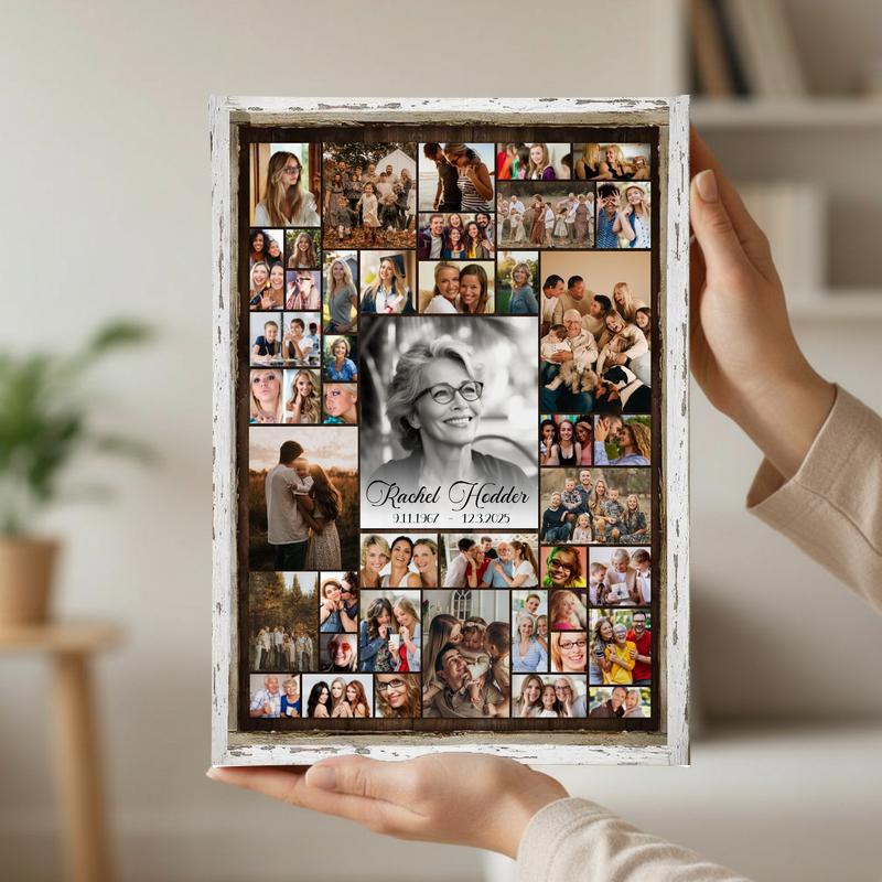 Celebration Of Life - Custom Mom Memorial Photo Collage Canvas