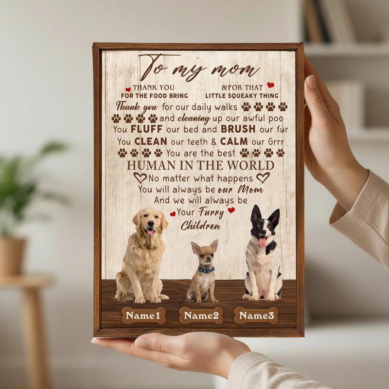 Custom Dog Mom Photo Canvas - Unique Mother's Day Gift