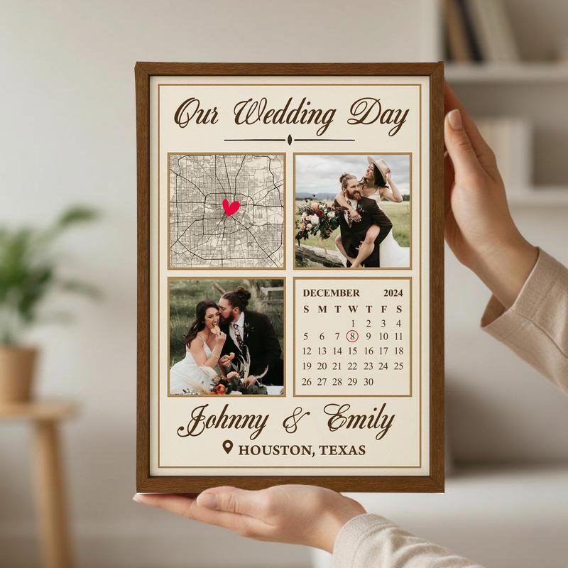 Date Of Forever Personalized Wedding Calendar Gift Canvas