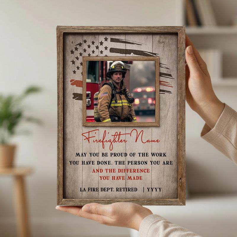 Retired Firemen & Chiefs Gift - Firefighter Retirement Canvas