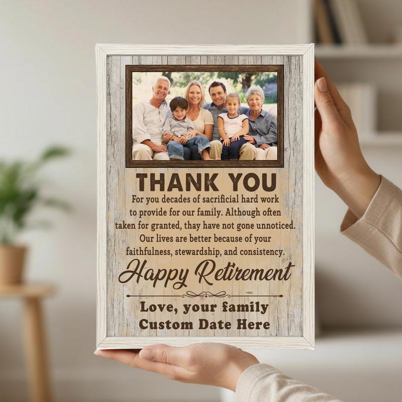 Rustic Farmhouse Canvas - Dad's Personalized Retirement Keepsake