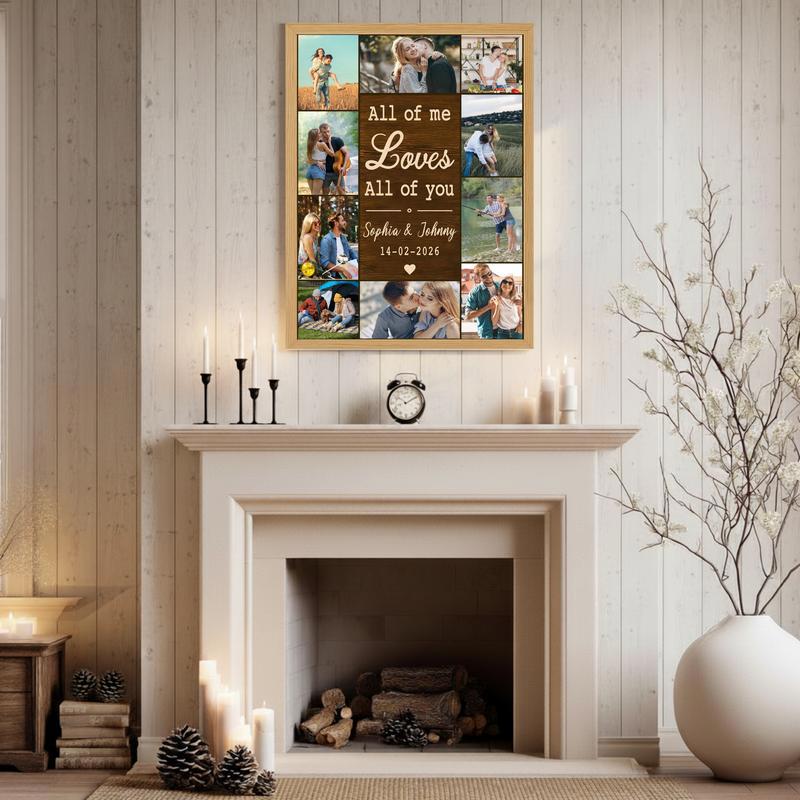 All Of Me Loves All Of You Custom Canvas - Valentine Keepsake